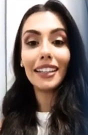 Giovanna Luconi, em imagem do próprio vídeo